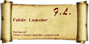 Fehér Leander névjegykártya