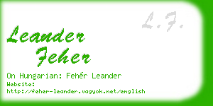leander feher business card
