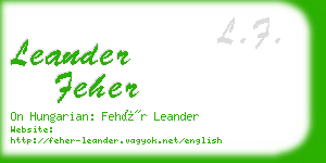 leander feher business card
